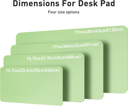Aothia Leather Office Desk Pad Protector, Non-Slip PU Leather Desk Blotter, Waterproof Laptop Writing Mouse Pad for Office and Home, Black, 31.5" x 15.7" - Colors B
