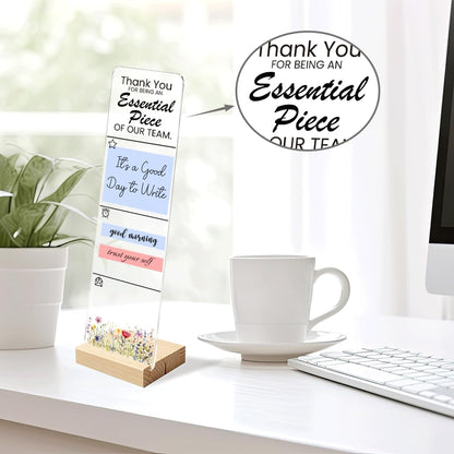 Sticky Note Holder Acrylic Monitor Memo Board Desk Organizers and Accessories Desk Decor Post It Note Holder with 200Pcs Sticky Notes Funny Sarcastic Office Positive Desk Sign