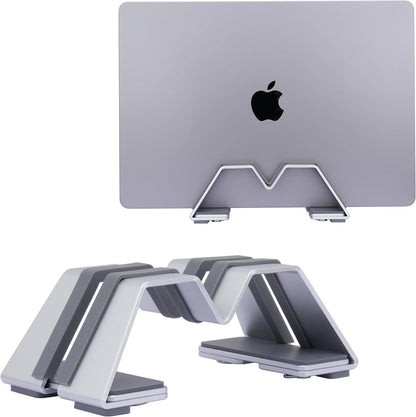 Adjustable Dual Vertical Laptop Stand - Supports 2 Devices Holder, Fit for All Laptops(10-30mm Thickness) - Fashion Design, Adjustable Width, Anti-Slip & Scratch-Resistant, Patented Design