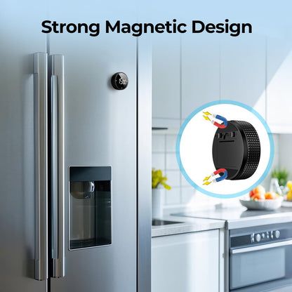Digital Kitchen Timer with Magnetic, Large LED Display Countdown/Countup Timer, Pomodoro Preset 5/15/25 Mins, Volume & Brightness Adjustable for Cooking Baking Working Studying Silver