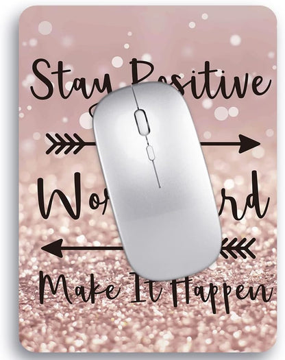 Audimi Small Mouse Pad 6 x 8 Inch, Mini Mouse Pad Thick for Laptop Wireless Mouse Home Office Travel, Portable & Washable (Black)