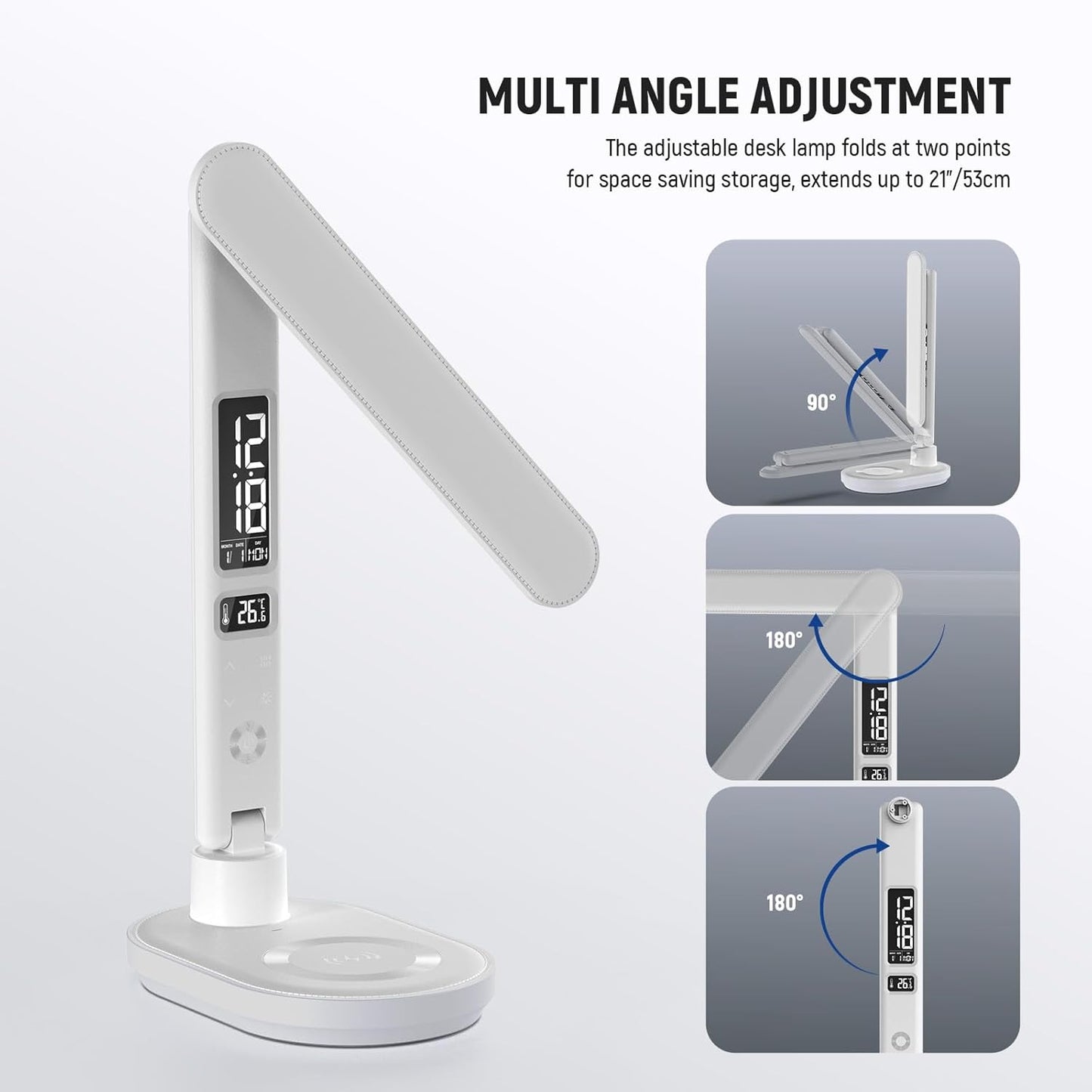 NEEWER Entry Level Version 32" LED Light with Clamp for Desk Home Office Dorm Designer Drafting, 20W Dual Computer Monitor Architect Lamp Bar, Flexible Overhead 2200lux/Remote/5 Modes CRI80+, N21