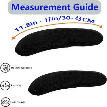 Office Chair Arm Covers,Office Chair Arm Rest Cover Gaming Chair Armrest Covers Office Removable Arm Rest Covering Elastic Chair Armrest Cover (Black, 2Pcs/Set (10-13) x (2-4) x 1.9 inches)