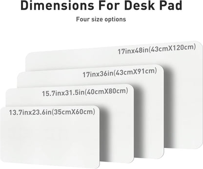 Aothia Leather Desk Pad Protector, Mouse Pad, Office Desk Mat, Non-Slip PU Leather Desk Blotter, Laptop Desk Pad, Waterproof Desk Writing Pad for Office and Home (Black,36" x 17") - Colors A