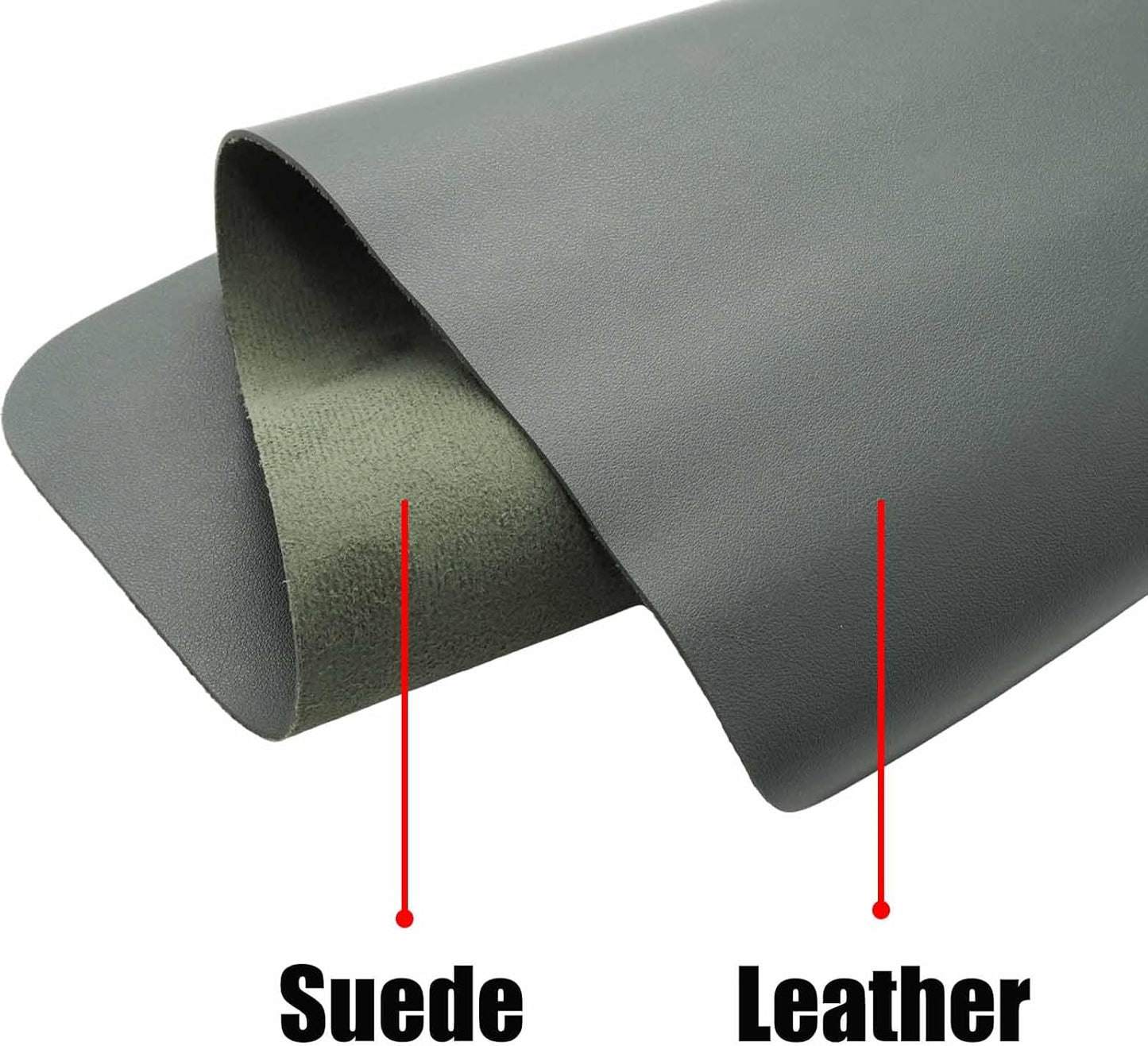 Double-Sided Keyboard Mouse Pad, 31.5"x15.7" PU Leather and Cork Desk Mat Large Overlocked-Edge Desk Pad with Matching Thread, Black