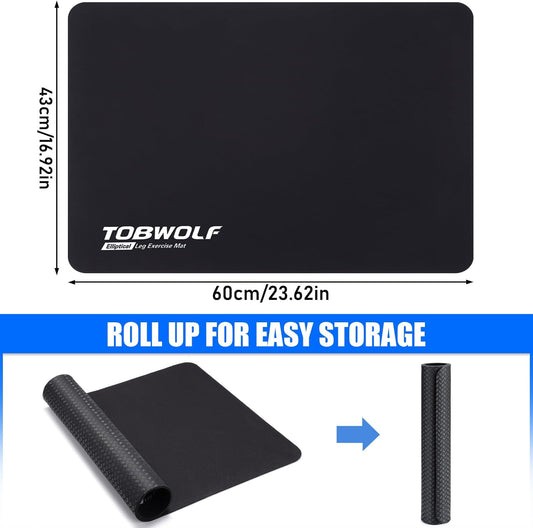 TOBWOLF Non-Slip Workout Mat for Ellipse Leg Exerciser, Ellipse Machine Mat, Exercise Mat for Under Desk Ellipticals, Suitable for Electric Seated Foot Pedal Exerciser, Stability & Floor Protection