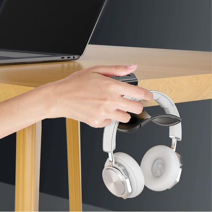 2-Pack Never Fall Headphone Hooks Hanger Wall Mount, Headset Holder Stand for Universal Gaming Headset Airpods Max Sony Bose Beats, Strong Adhesive by Screws