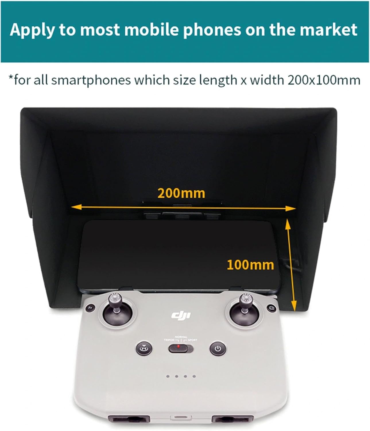 Monitor Sun Hood Sunshade Compatible with DJI RC-N3 N2 N1 Remote Controller, Flip/Neo 2/Mini 4k/Air 3S/Mini 5 Pro/4 Pro/3Pro/Mavic 3 Classic Drone Controller Accessories (Not Fit for Screen Remote)