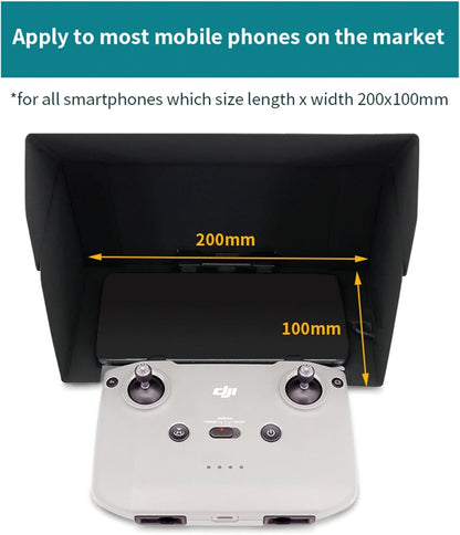Monitor Sun Hood Sunshade Compatible with DJI RC-N3 N2 N1 Remote Controller, Flip/Neo 2/Mini 4k/Air 3S/Mini 5 Pro/4 Pro/3Pro/Mavic 3 Classic Drone Controller Accessories (Not Fit for Screen Remote)