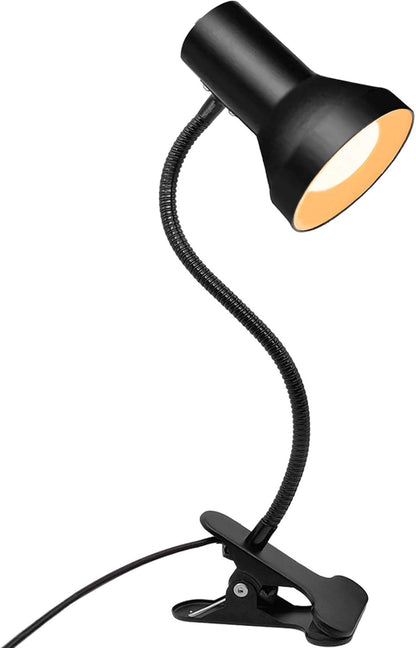 WimiSom Desk Lamp Eye-Caring Table Lamps, 360°Rotation Gooseneck Clip on Lamp, Portable Reading Book Light, Clamp Light Eye-Caring Study Desk Lamps for Bedroom and Office Home Lighting