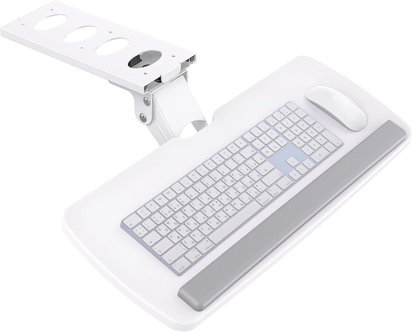HUANUO Keyboard Tray Under Desk, 360 Adjustable Ergonomic Sliding Keyboard & Mouse Tray, Under Desk Keyboard Tray Slide Out, Keyboard Holder Under Desk for Typing in Home, Office Work, 25"W x 9.84"D
