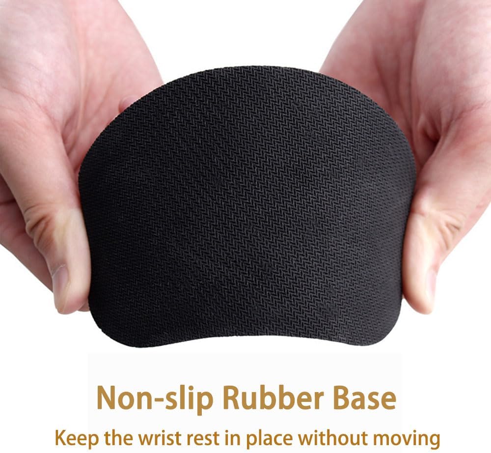 MXCOIRTP Wrist Rest for Mouse, Ergonomic Memory Foam Wrist Cushion Support Pad, Mouse Wrist Pad with Non-Slip Base for Typing Pain Relief, Office, Home, Gaming, Computer, Black