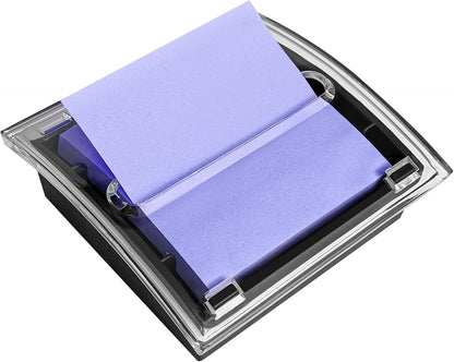 Pop Up Sticky Note Dispenser,3x3 Inches,Sticky Note Holder, Black Base,Sticky Note Dispenser for Office Home Classroom Desk Supplies