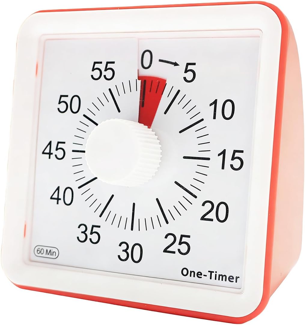 60 Minutes Countdown Visual Timer,Manage Time Well for Kids and Adults,Silent Travel Time Design for Education,Classroom,Home
