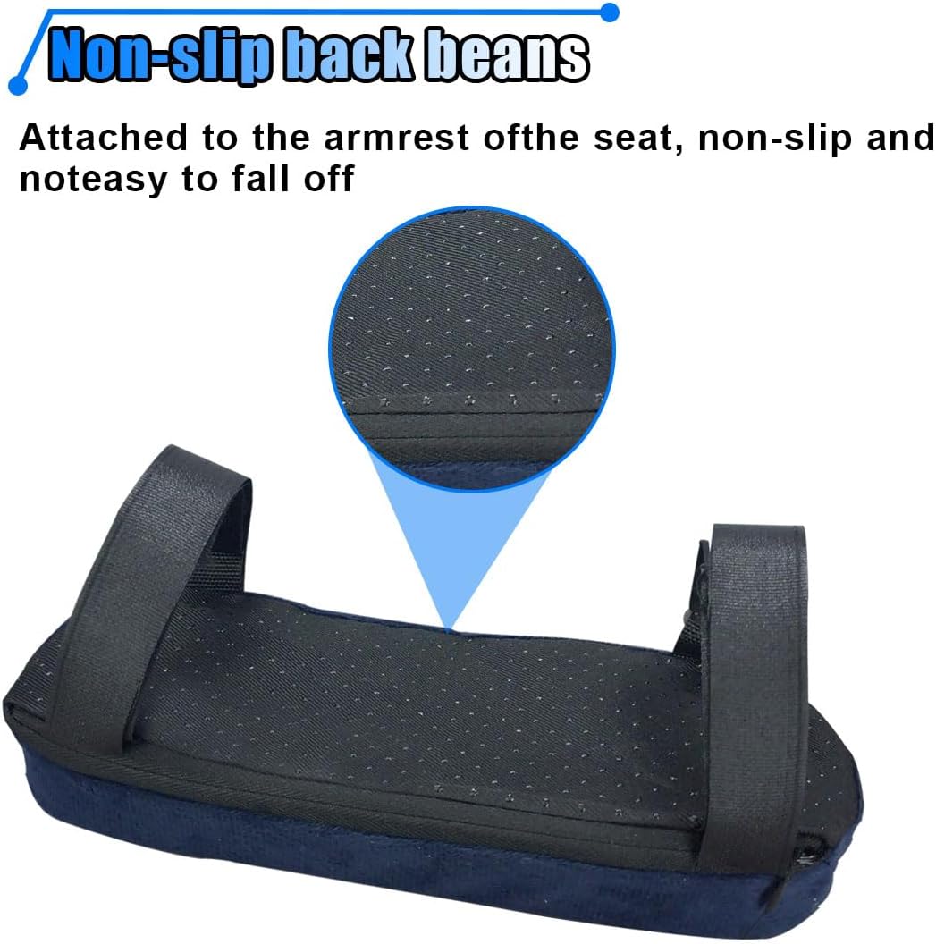 BDZMC 2PCS Car Seat Armrest Covers, Soft & Comfortable Office Chair Arm Pad, Anti-Scratch Car Armrest Cushion, Universal Car Armrest Pillow Protector Cover for Most Cars (Grey)