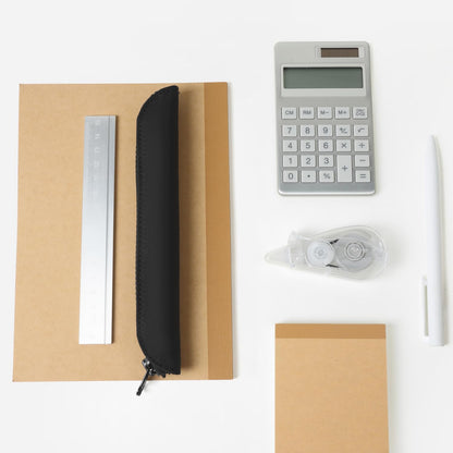 Pencil Case Durable Pencil Pouch for Pens School Featuring Oxford Lap Design (Khaki,Oxford)