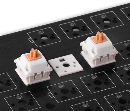 RUNJRX Keyboard PE Switch Pads 0.5mm Thick for 61/64/87/100/104/108 Hot Swap 120Pcs,White