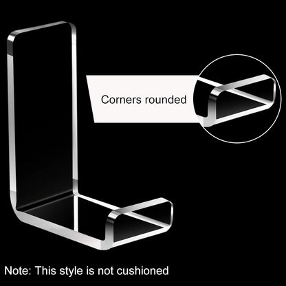 Weewooday 4 Pieces Headphone Hanger Holder Desk Adhesive Headphone Hook Wall Mount Headset Stand Acrylic Holder with Glues for General Purpose Game Earphone(White)