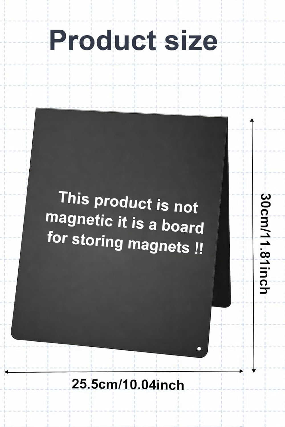 UCEC Metal Magnet Board, Magnetic Bulletin Board, Magnetic Display Board with Stand, Double-Sided V-Shaped Memo Board Easel for Magnet, 11.8"x10" Black Desktop Tabletop Display for Home Office Kitchen