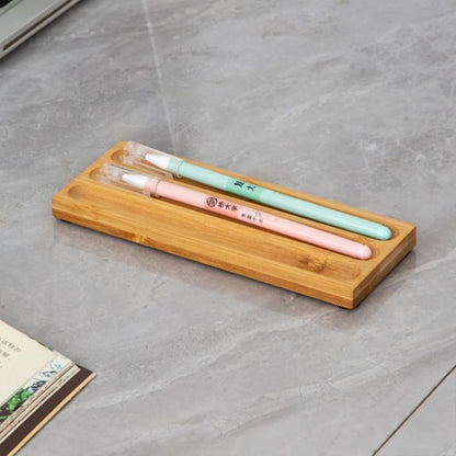 Pen Holder Organizer of Office desks,Walnut Desk Pen Stand,Wave Pen TrayOffice Accessory,Teacher Gifts,Suitable for School,Home,Office Desktop Art Accessories (Walnut-5 Grid)
