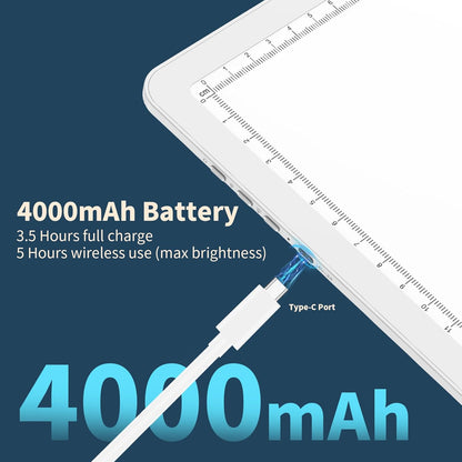 YINGWOND Rechargeable A4 Light Box for Tracing,Ultra-Thin 9000LUX Super Bright Wireless Light Pad with Adjustable Brightness Color,13.9x10 in Light Board for Diamond Painting Drawing Sketching