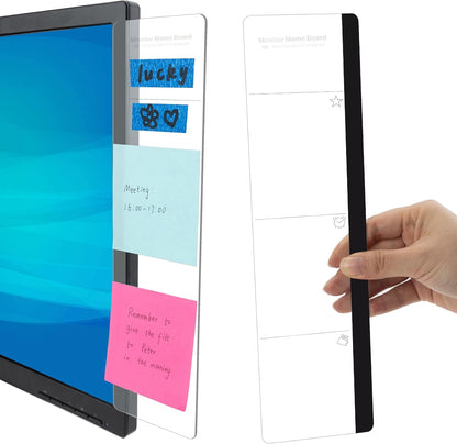 MDOZQ Office Desk Accessories 2pcs Computer Monitor Memo Board Message Board Supplies for Women Men Sticky Note Holder Home Desktop Decor