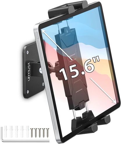 Urmust Tablet Stand for Desk, Adjustable iPad Holder for Bed, 360° Rotation, Sturdy Aluminum Tablet Arm Mount for 4.7"-15.6" iPad Pro/Air/Mini, iPhone, Galaxy Tab, for Kitchen, Work, Video Call