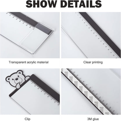 Office Desk Accessories 2pcs Multifunction Computer Monitor Memo Board - Transparent Computer Side Panel Memo Creative Monitor Side Panel Suitable for Office Home Desktop