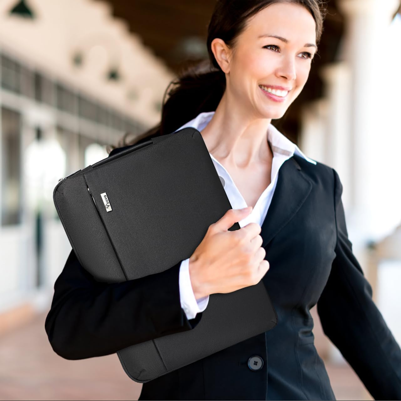 Voova Laptop Sleeve Case 15.6 16 Inch with Handle, 360° Protective Waterproof Slim Computer Bag Cover Compatible with MacBook Pro M2/M3/M4 16, HP Acer Lenovo Yoga ThinkPad Asus Laptop, Grey
