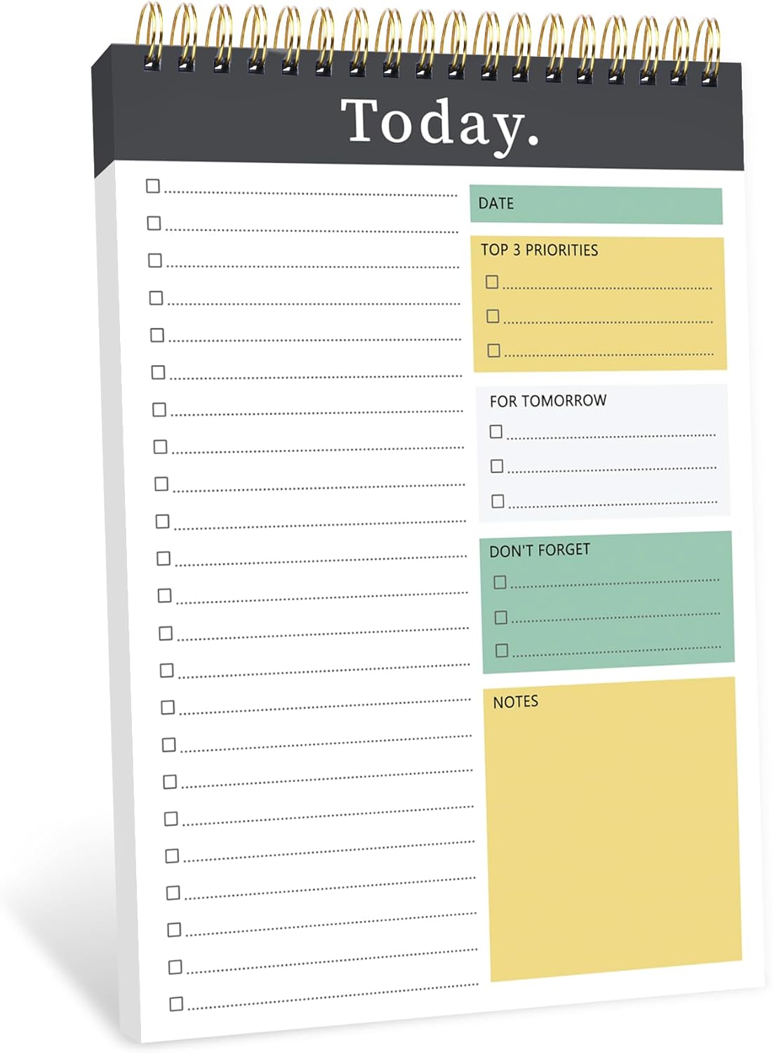 To Do List Notepad - To Do List Notebook for Work with 52 Sheets, Undated Daily Planner Perfect for Enhanced Productivity and Goal Achievement - Green