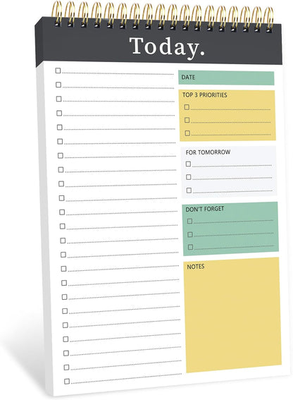 To Do List Notepad - To Do List Notebook for Work with 52 Sheets, Undated Daily Planner Perfect for Enhanced Productivity and Goal Achievement - Green