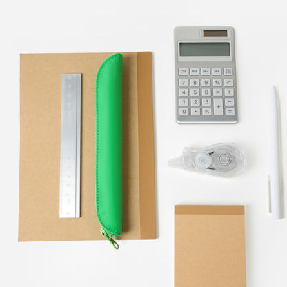 Pencil Case Durable Pencil Pouch for Pens School Featuring Oxford Lap Design (Khaki,Oxford)