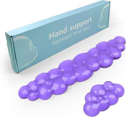 Gel Cloud Keyboard and Mouse Wrist Rest, Cute Wrist Support and Arm Support Keyboard Rest for Keyboard and Mouse Typing Pain Relief，Suitable for Office/Computer/Laptop/Gaming（White）
