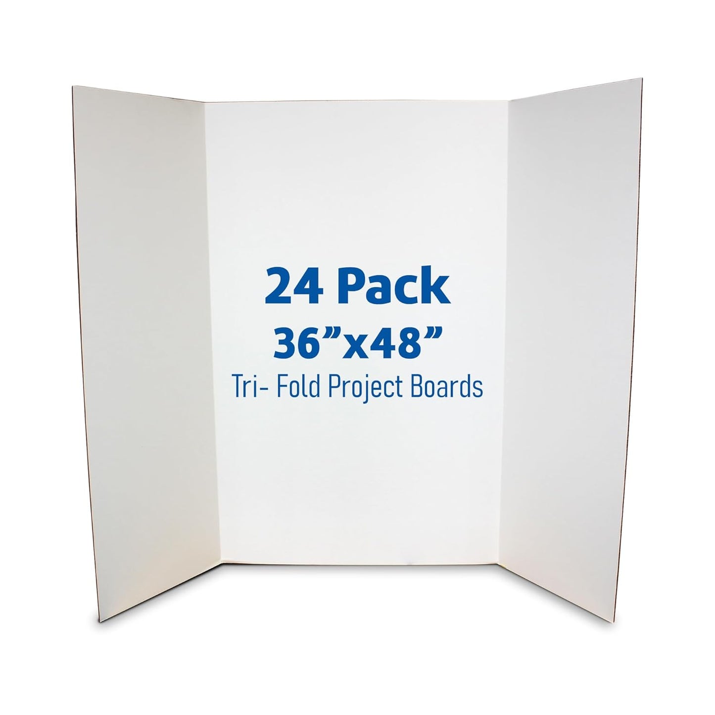 Flipside Products 36” x 48” Project Boards for Presentations, Science Fair, School Projects, Event Displays and Trifold Picture Board, Proudly Made in USA - Black - 4 Pack