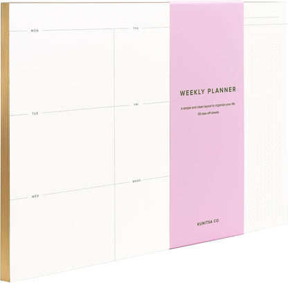 Daily To-Do List Notepad – Desk Pad for Work and Study, Lime, 8.25x5.85 Inches