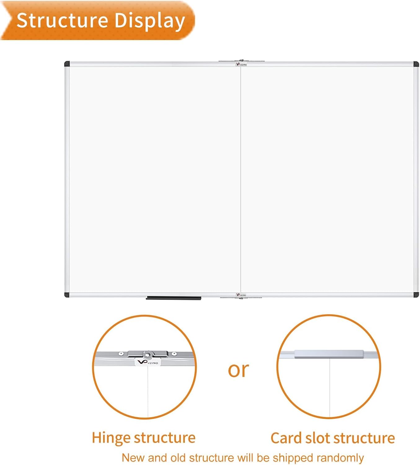 VIZ-PRO Magnetic Dry Erase Board, 24 X 18 Inches, Silver Aluminium Frame