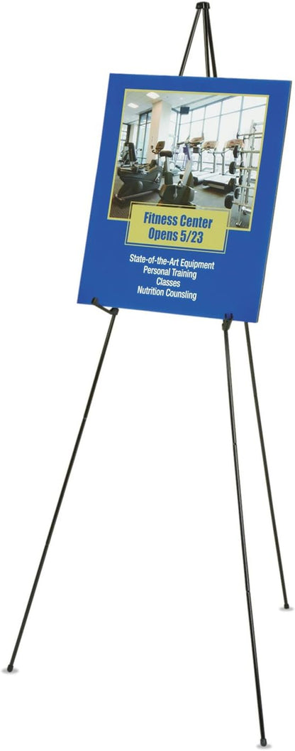 Quartet Easel Stand 63" High Adjustable Telescoping Tripod Display for Office School and Home, Lightweight, Black (29E)