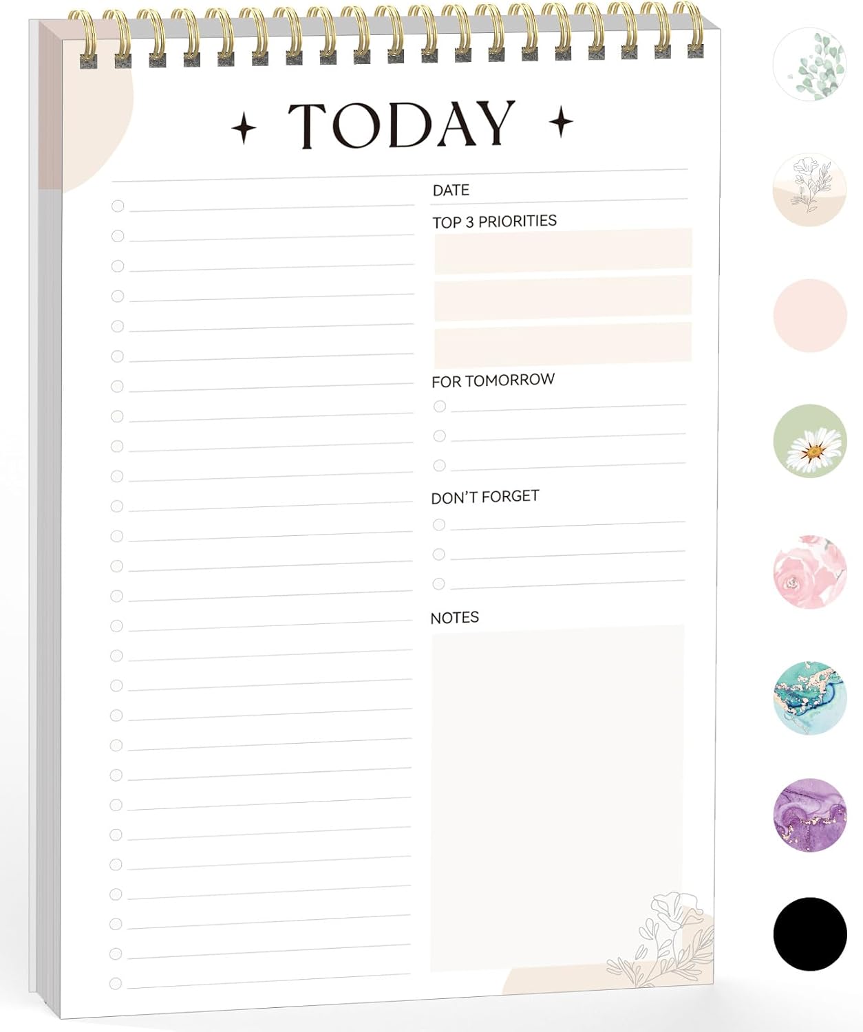 Forvencer To Do List Notepad (6.5 x9.8), To Do List Notebook for Work, Undated Daily Planner Organizer for Tasks Checklist & Goal Planning, To Do List Perfect for Office, School, Cute