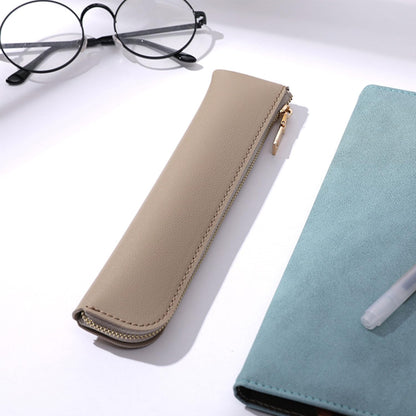 Canvas Pencil Case Small Pencil Pouch Slim Lightweight Pen Case Holder Cute Zipper Bag for School Office