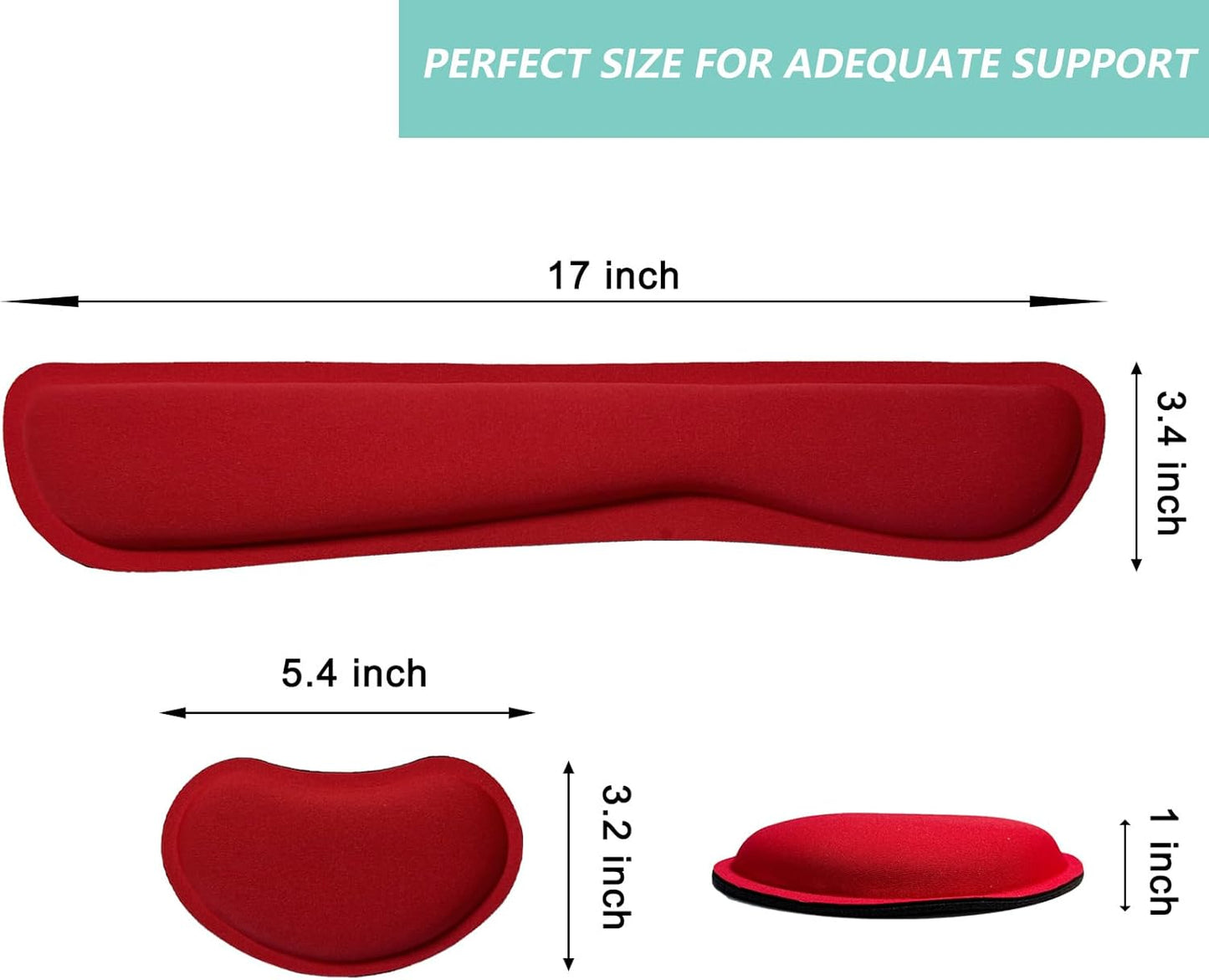 Keyboard Wrist Rest Mouse Wrist Support Set, Memory Foam Wrist Rest Pad for Computer Laptop Keyboard Mouse, Ergonomic Wrist Cushion Support for Typing Pain Relief, Gaming Home Office, Flowers Grass