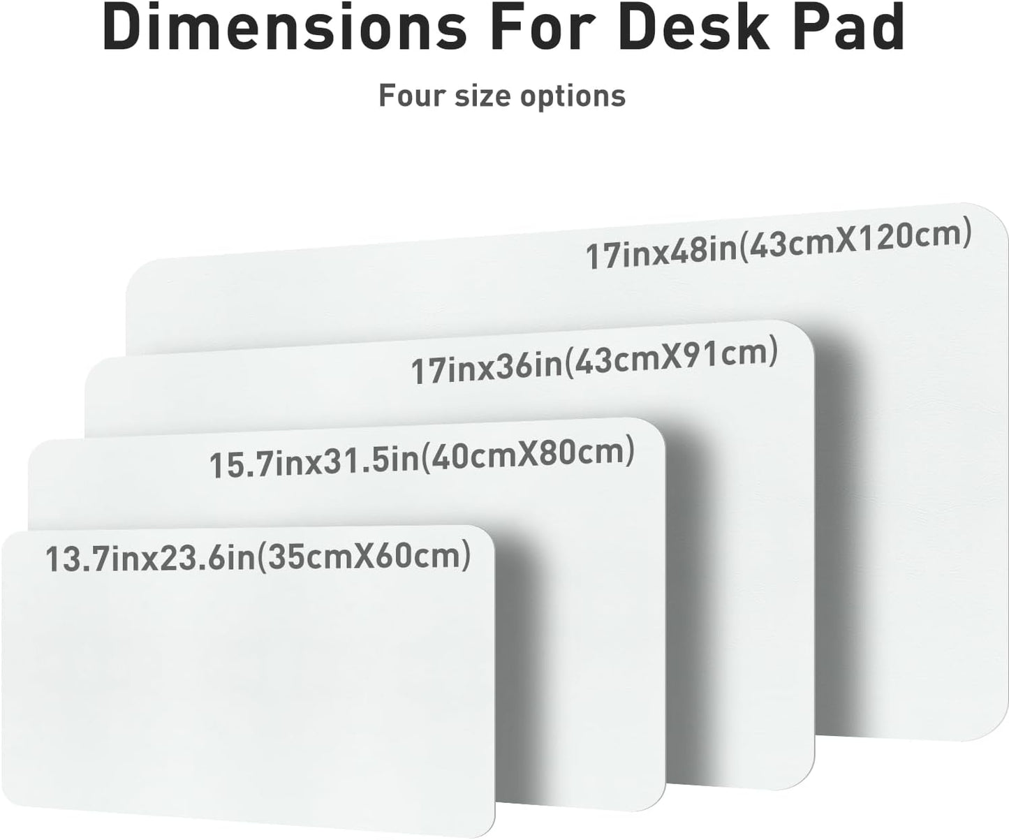 Aothia Leather Desk Pad Protector, Mouse Pad, Office Desk Mat, Non-Slip PU Leather Desk Blotter, Laptop Desk Pad, Waterproof Desk Writing Pad for Office and Home(Dark Blue,31.5" x 15.7") - Colors A