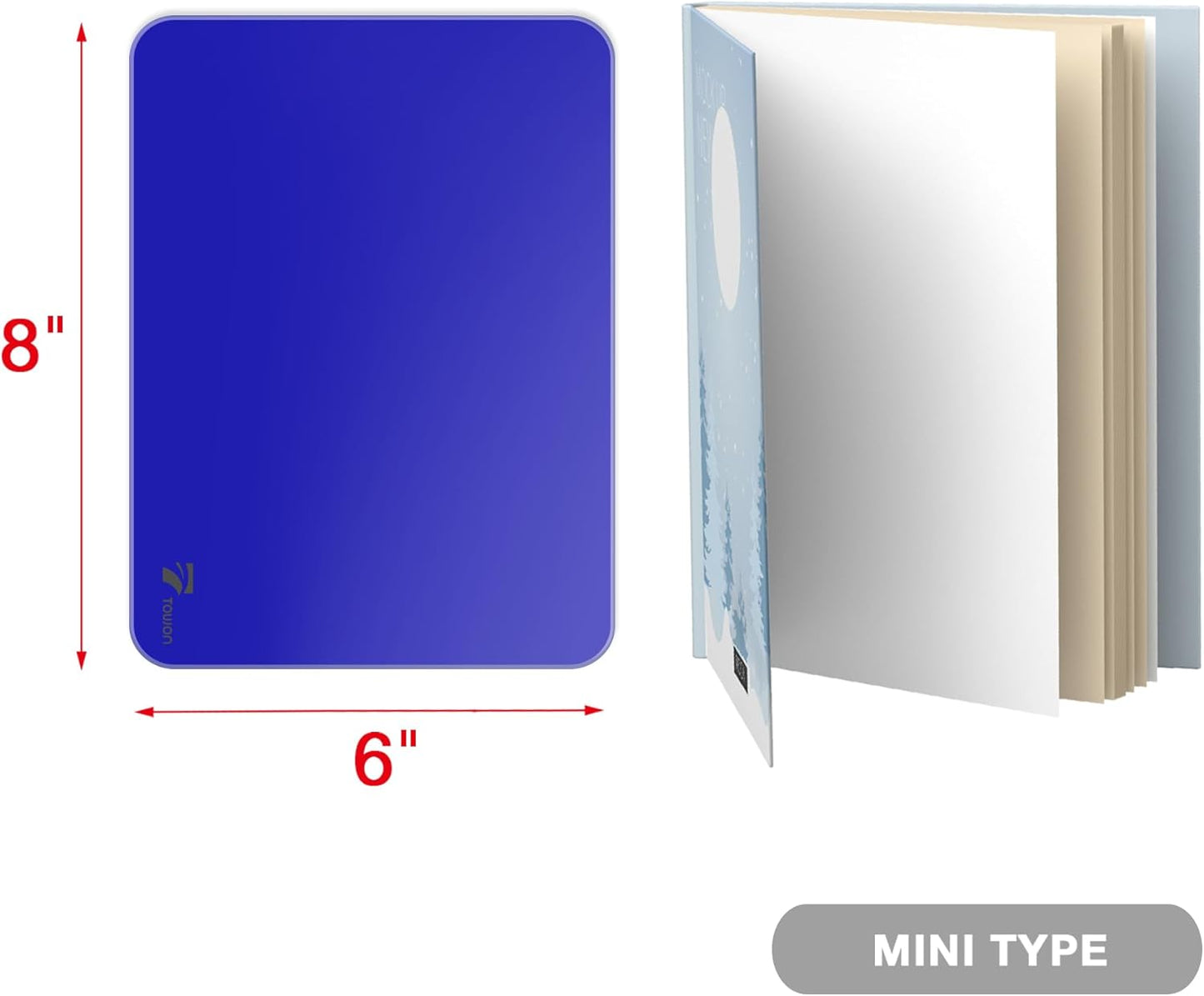 TOWON Small Glass Dry Erase Board, Desk White Board with Standing, Mini Whiteboard Easel Pad Set, Stenography Artifact for Office, Home and School Supplies, 8x6 Inches, Black