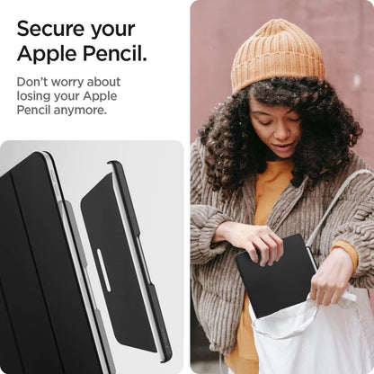Spigen Pencil Holder for Apple Pencil Pro, 2nd Gen, Lenovo Yoga Pen, Galaxy S Pen, Compatible with Magic Keyboard, Smart Keyboard, Smart Folio, Magnetic iPad Cases, Wireless Charging Safe, White