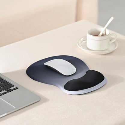EooCoo Ergonomic Mouse Pad with Gel Wrist Rest Support, Middle Concave Design for Natural Wrist Alignment, Non-Slip Base Mousepad for Laptop, Computer, Office Desk Accessories, Carpal Tunnel Syndrome