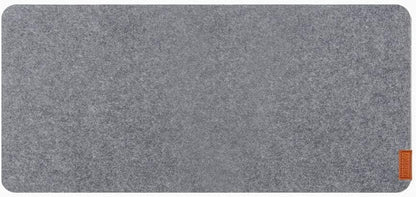 Desky Felt Desk Pad – Medium 24.4 x 11.8 Inch, Wool Felt Desk Mat with Anti-Slip Base – Light Grey – Keyboard & Mouse Surface for Office, Home, or Laptop Use