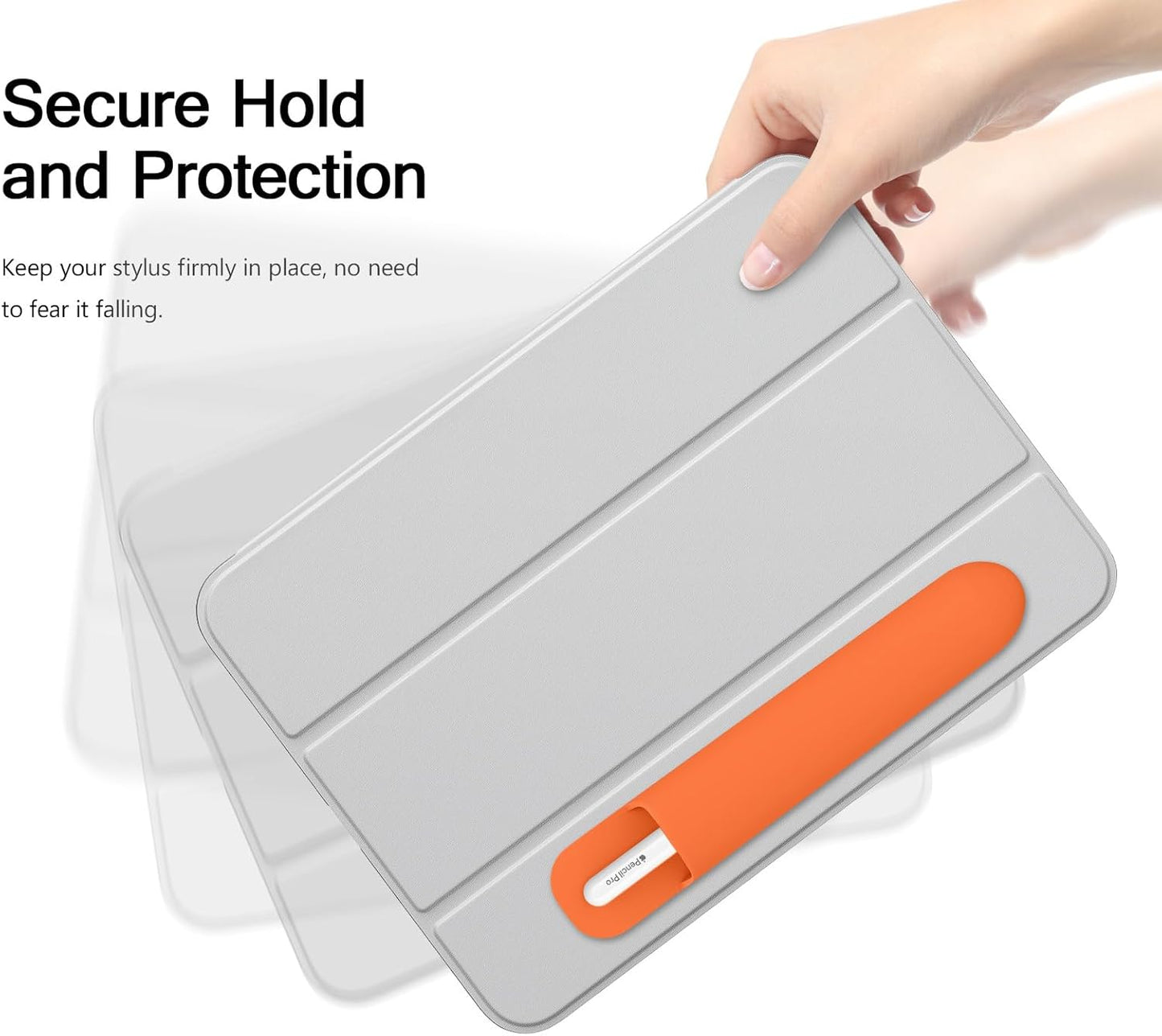 MoKo Pencil Case Holder, Adhesive Silicone Pencil Protected Sleeve Compatible with Apple Pencil Pro/ (USB-C)/ 1st/ 2nd Generation, Similarly Sized Styluses Accessories, Black