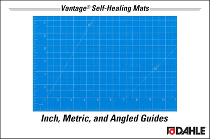 Dahle Vantage 10670 Premium Self-Healing Cutting Mat, 9"x12", 1/2" Grid, 5 Layers for Max Healing, Perfect for Crafts & Sewing, Black