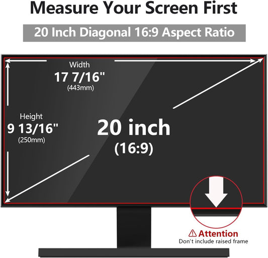 Computer Privacy Screen Protector 23 Inch with Hp Dell Acer Asus Samsung LG and More, Removable Security Shield Filter for 16:9 Aspect Ratio Monitor Like ViewSonic Sceptre AOC Koorui BenQ (23" Diagonal 16:9 1 Pack)