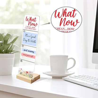 Sticky Note Holder Acrylic Monitor Memo Board Desk Organizers and Accessories Desk Decor Post It Note Holder with 200Pcs Sticky Notes Funny Sarcastic Office Positive Desk Sign