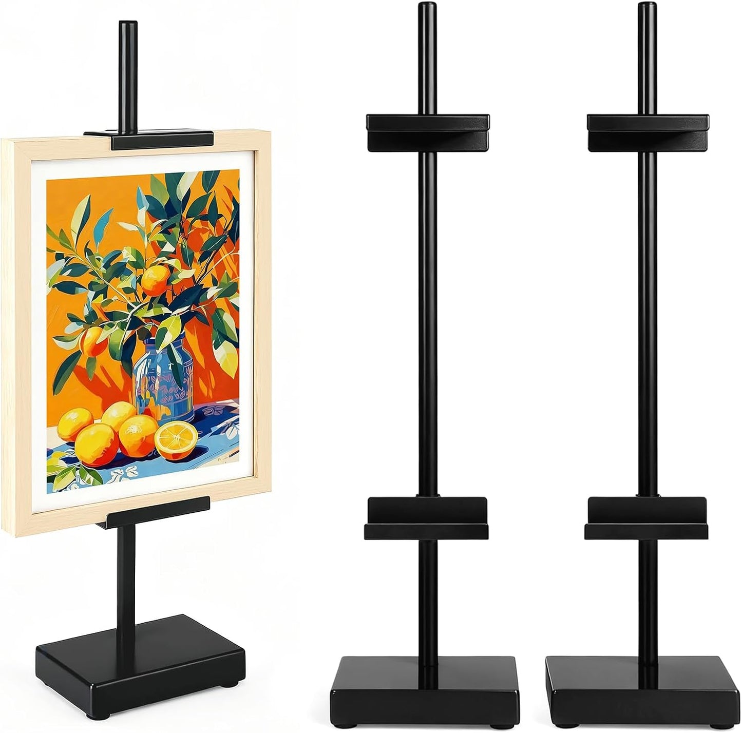 Adjustable Tabletop Easel Stand, Picture Easels for Display Up to 17" H, Gold Metal Picture Frame Holder Stand Table for Art, Photo (1 Pack)